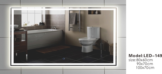 Custom Touch LED Bathroom Mirror , Bathstore Backlit Vanity Wall Mirror