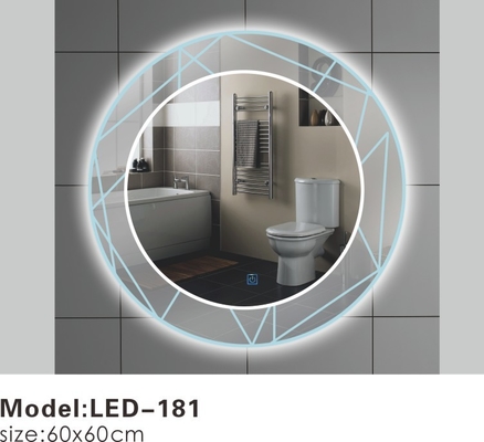Exotic Touch LED Bathroom Mirrors With Lights Behind , Lighted Bathroom Vanity Wall Mirror