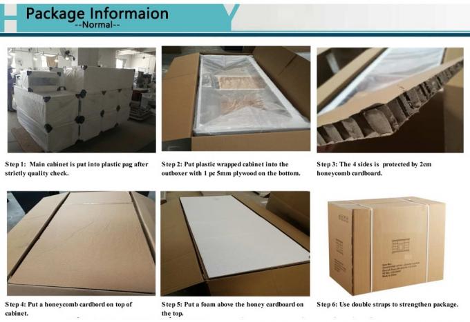 ชุดโต๊ะเครื่องแป้งห้องน้ำ High Gloss สำหรับ PVC ฟรี